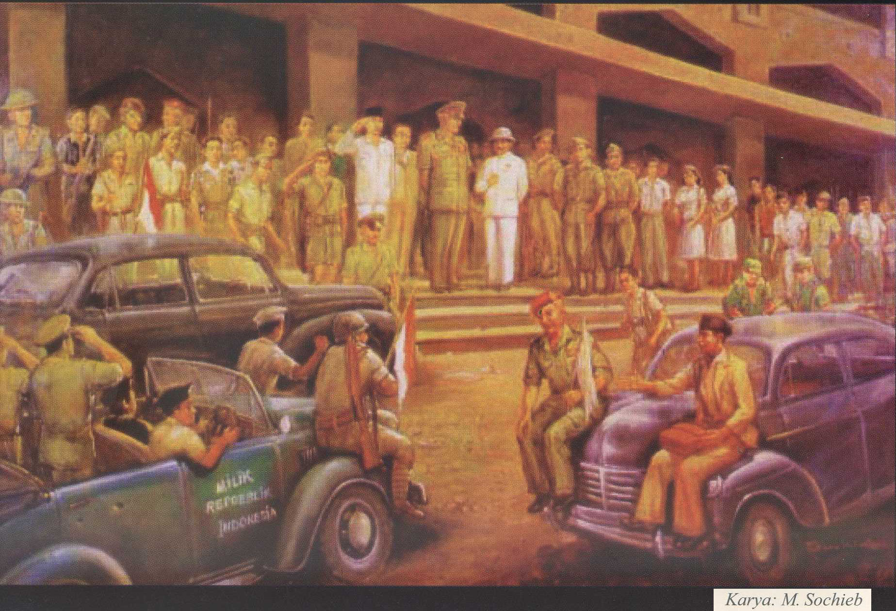 Peristiwa 10 November 1945 Dalam Lukisan Karya Sochieb Pusaka